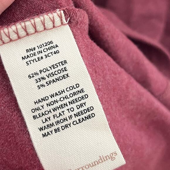 Soft Surroundings Womens Marla Dress PXS Ruby Heather Layered Lagenlook V Neck - Picture 12 of 12